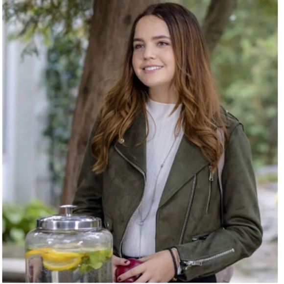 ZARA Basic Green Suede Effect Cropped Biker Jacket Authentic Designer Wear - Picture 2 of 9